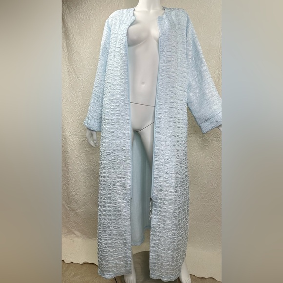 Diamond Tea XL Crinkle Satin Long Zip Robe NWT - Picture 2 of 16